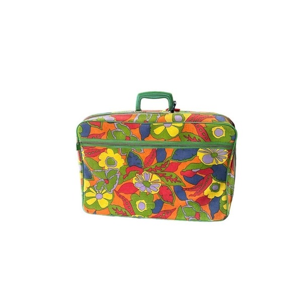 Vintage mod floral suitcase - Picture 1 of 13